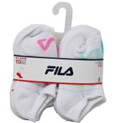 Wholesale - 10pk FILA LOGO LOCKUP HC NS SOCKS SIZE 4-6, UPC: 193159268695
